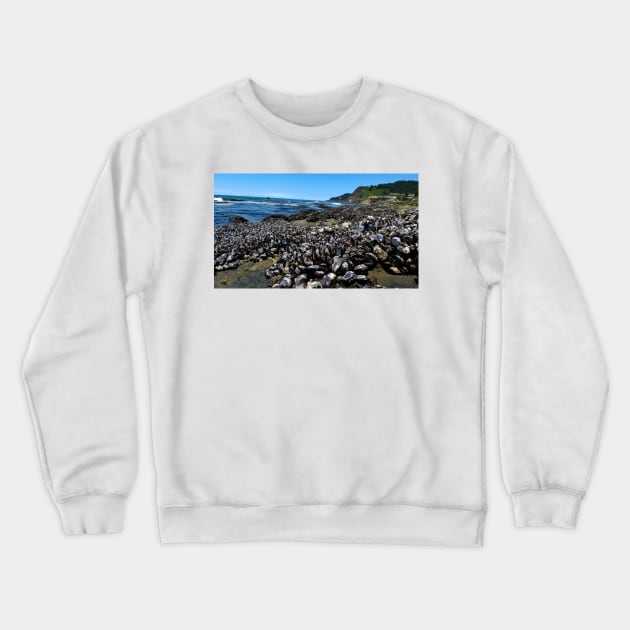 Otter Crest Beach Oregon Crewneck Sweatshirt by supernova23